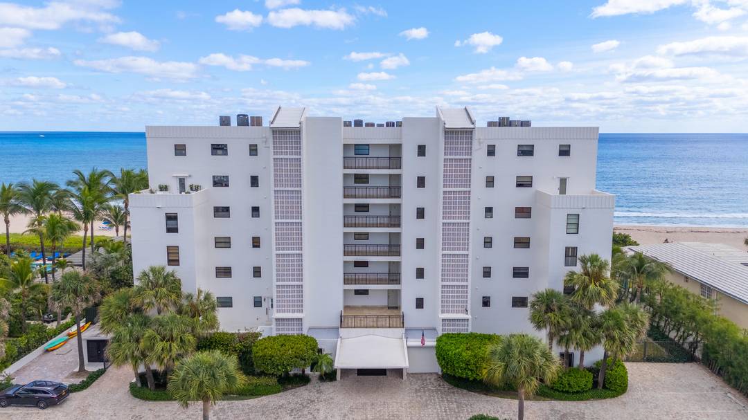 Direct oceanfront fifth floor condo in boutique building comprised of 19 units.