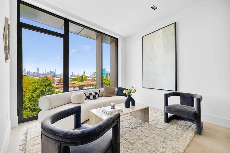 Spacious Two Bedroom with Stunning Unobstructed City Views and a Private Roof Cabana Residence 5A is an oversized, northwest and southwest facing two bedroom, two bathroom home with soaring 10 ...