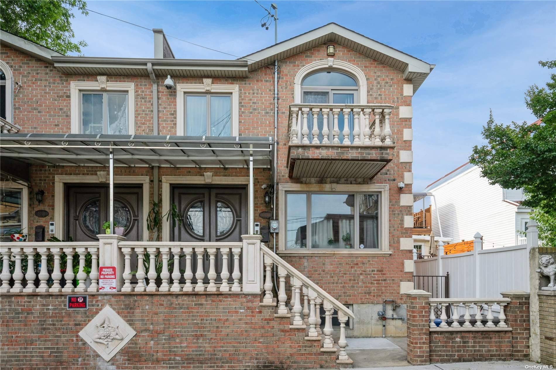 Nestled In Maspeth Plateau on a dead end block, this stunning brick colonial semi attached home is one not to miss !
