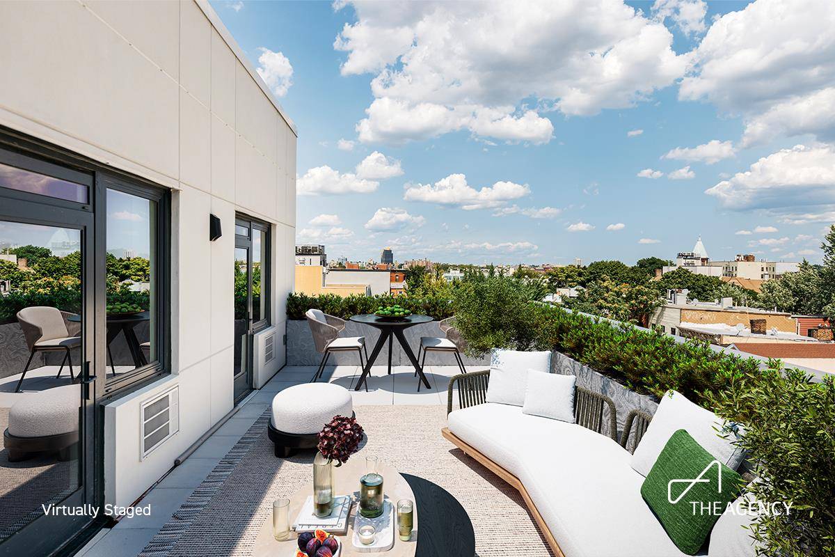 Private 250 square foot terrace The price reflects net effective rent including 2.