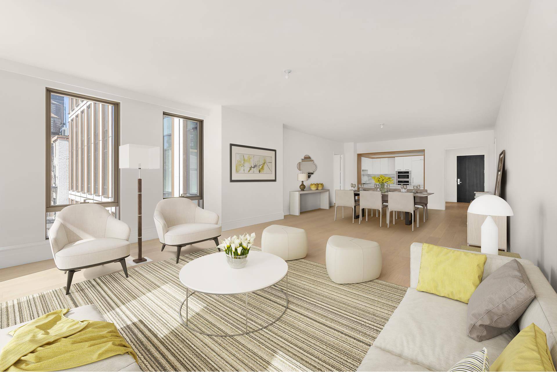Welcome to Residence 5E at 50 West 66th Street, an extraordinary corner residence in one of the Upper West Side's most prestigious new developments.