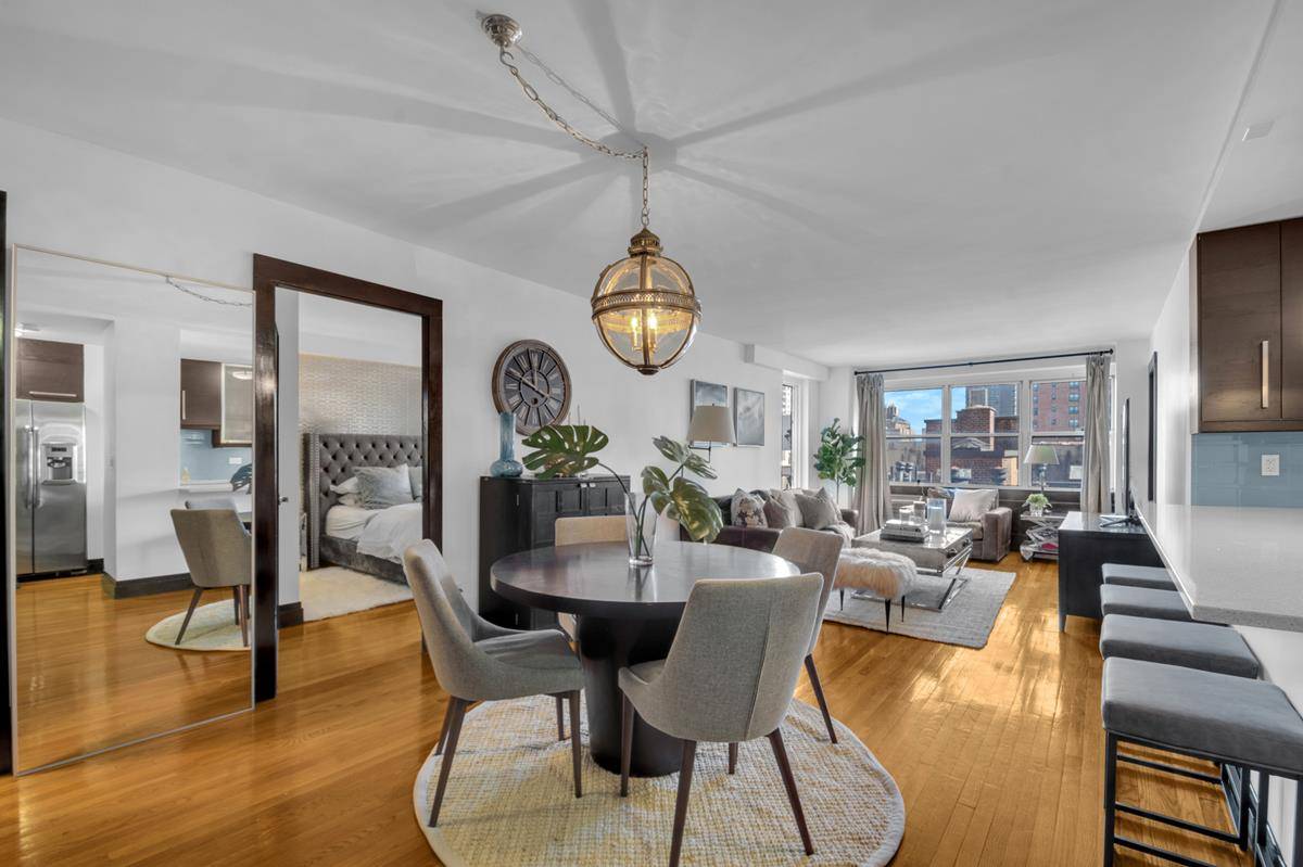 Welcome home to Residence 8M a junior four that has been transformed into an open concept, two bedroom, one bath with private outdoor space at The Amherst.