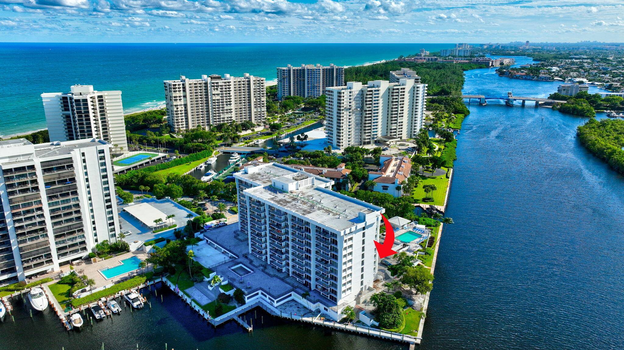 Experience breathtaking intracoastal waterway views from the floor to ceiling impact windows in every room of this stunning corner residence in the sought after Aberdeen Arms at Boca Highlands Beach ...