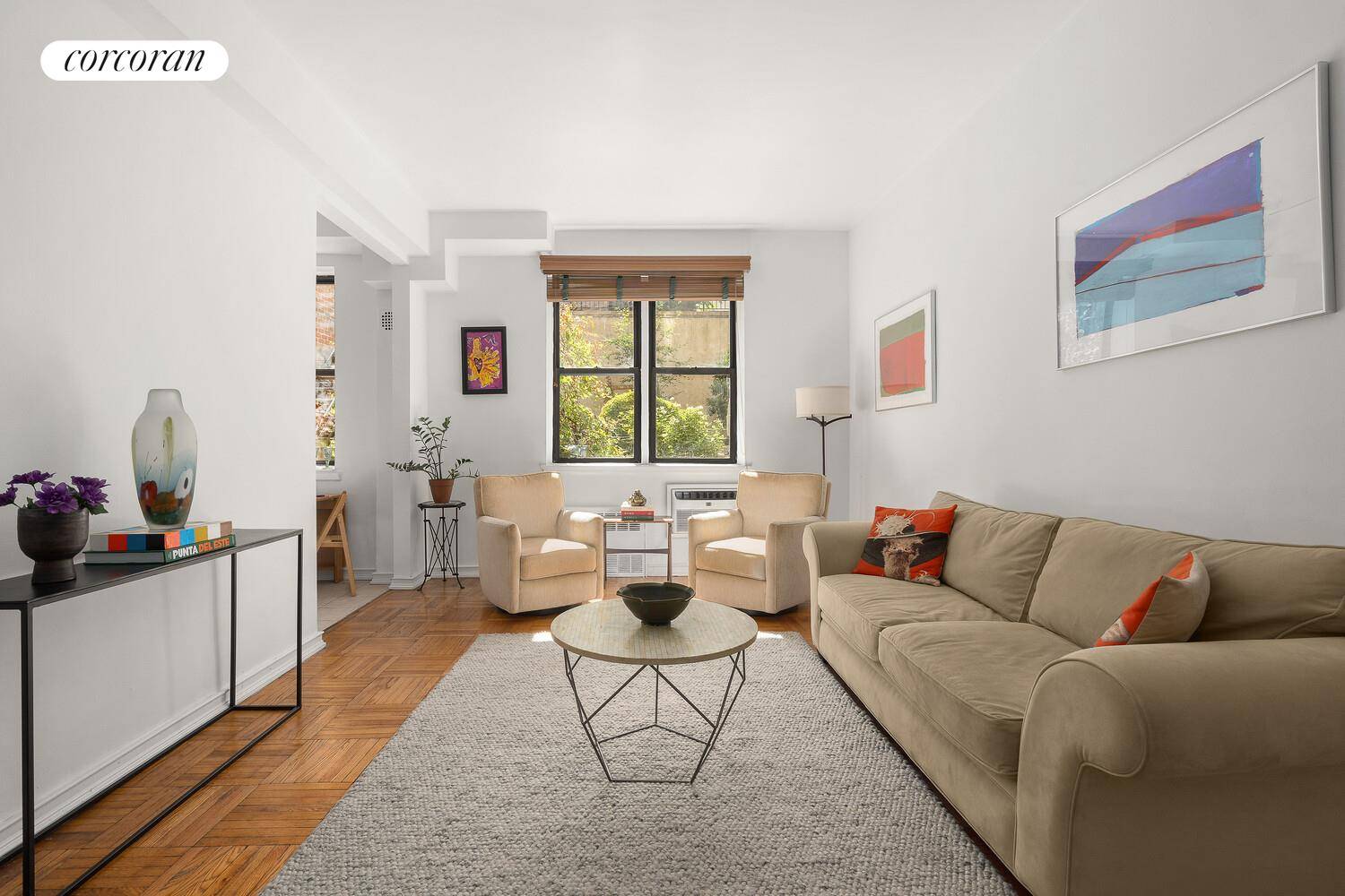 350 Bleecker Street, Unit LA Sunlit Garden Facing Alcove Studio with One Bedroom Potential Tucked away in one of the West Village's most beloved full service co ops, Unit LA ...