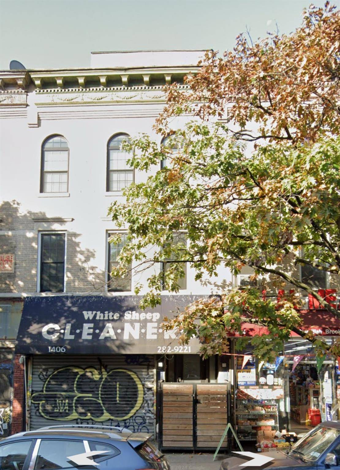 Mixed use brick building located at 1406 Nostrand Avenue, Brooklyn, NY 11226.