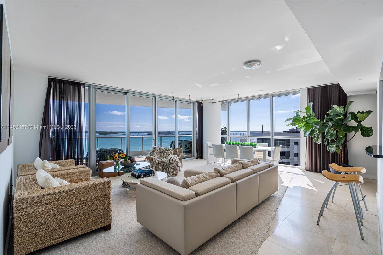 Luxurious 16th floor condo at Jade Brickell, a prestigious waterfront residence on the Avenue.
