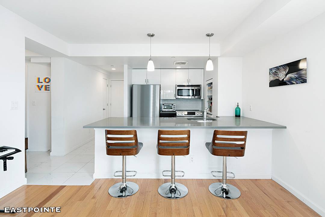 Residence 10D is a spacious 1BR loft style condo with a sleek interpretation of quintessential New York City living.