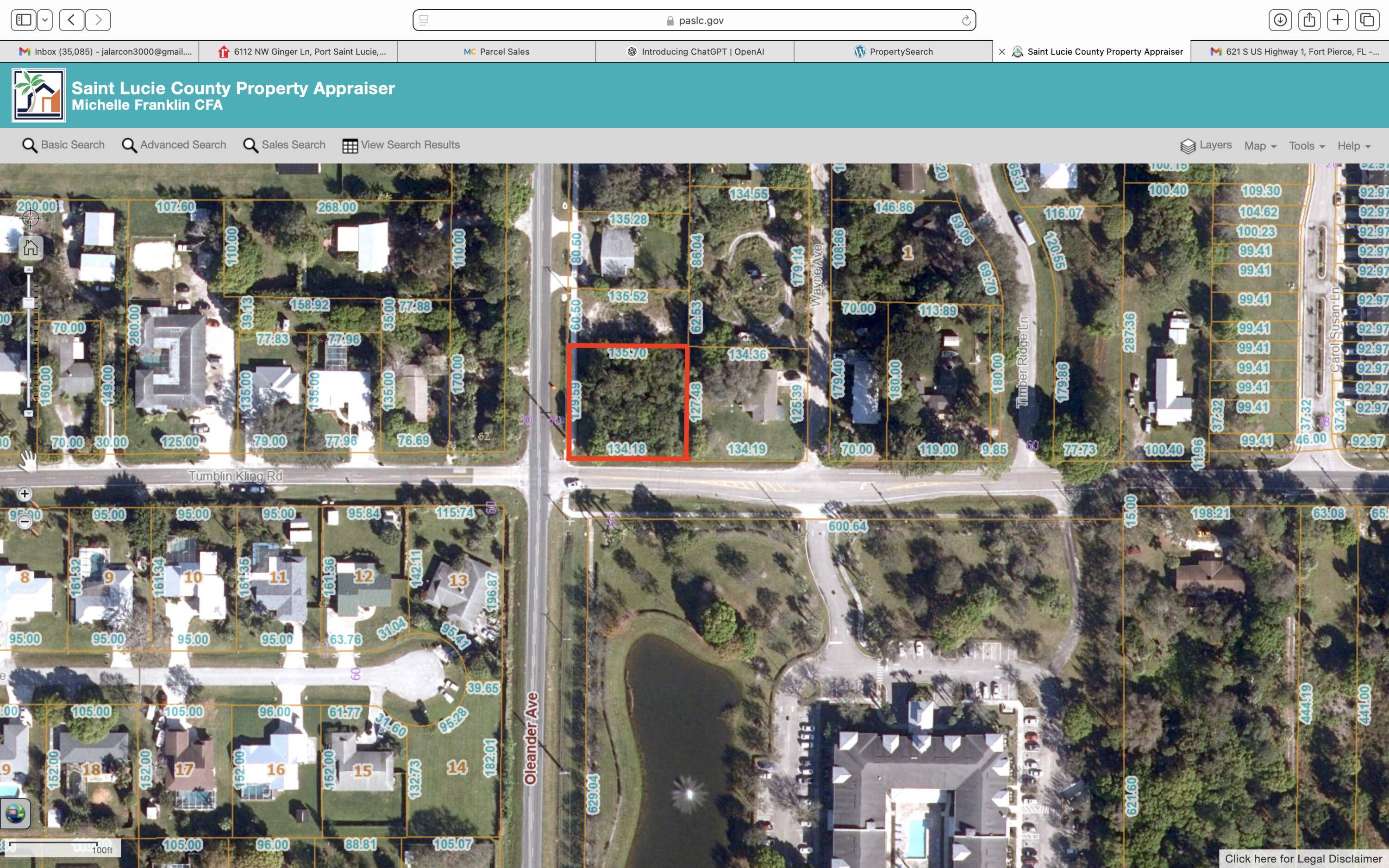 Prime Neighborhood Commercial Lot Signalized Corner Seize this exceptional opportunity to own a high visibility commercial lot at the signalized corner of Oleander and Tumbling Kling Rd.