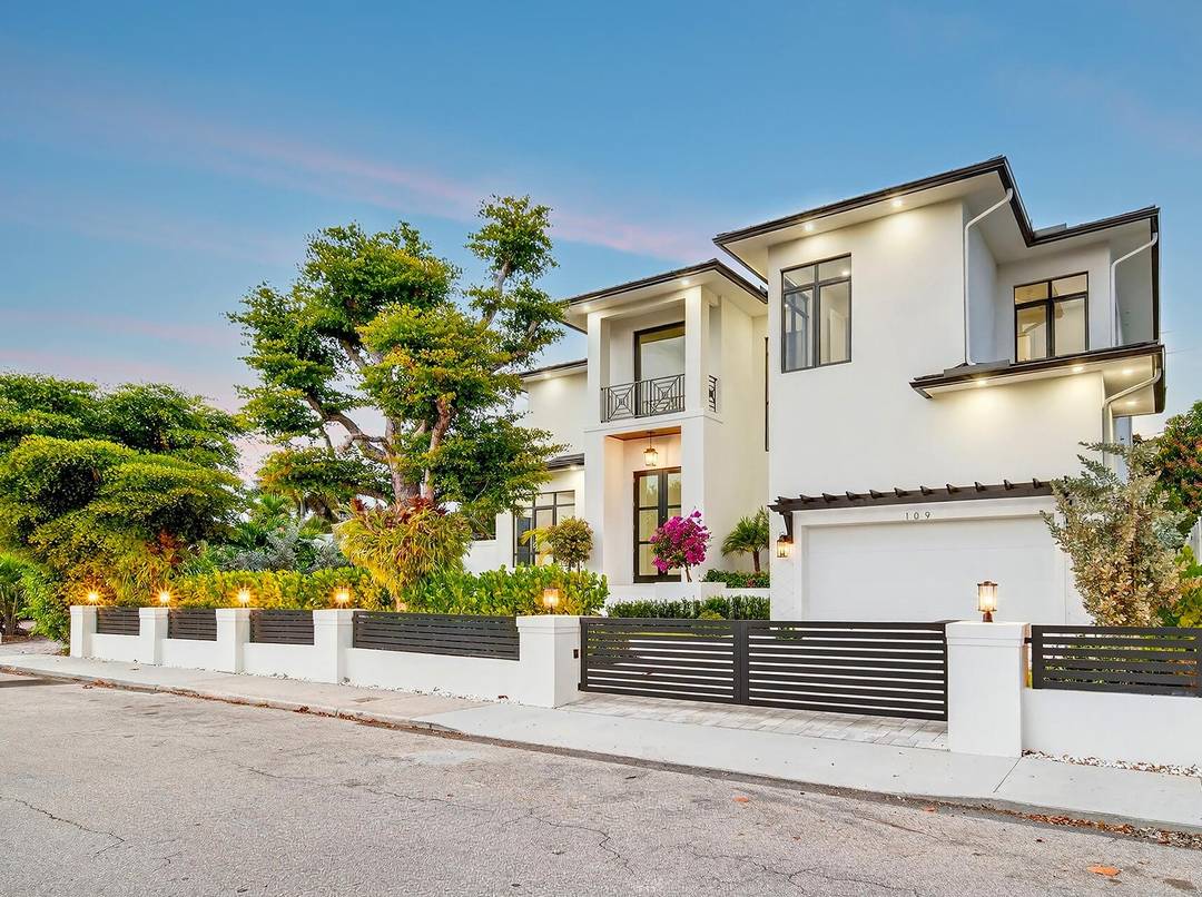Completed in 2025, this new construction residence is ideally positioned on a quiet street within the sought after SoSo enclave, offering coastal living moments from the Intracoastal Waterway.