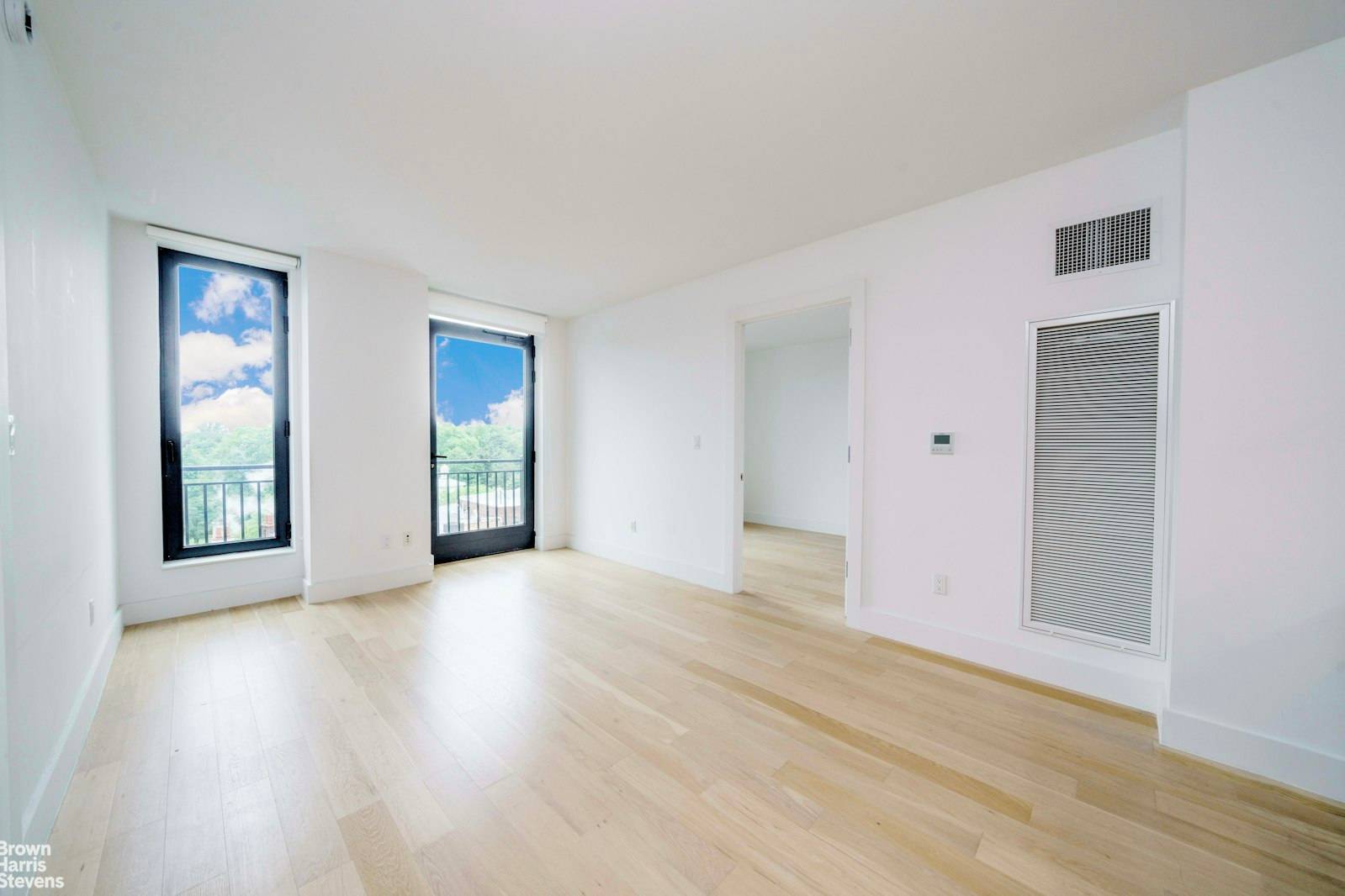 Welcome to your new home at 111 Montgomery Street, a thoughtfully designed two bedroom, one bathroom residence perched on a high floor in the vibrant heart of Crown Heights.