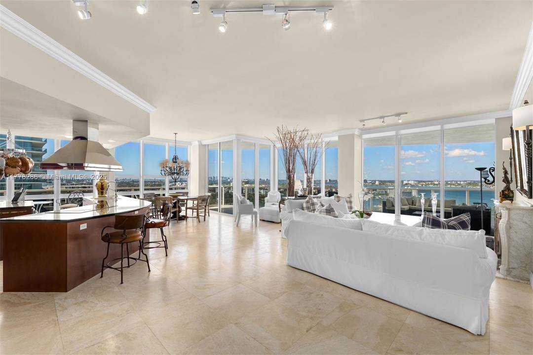 Experience sweeping views of the Intracoastal and Atlantic Ocean from this bright, flow through residence at Bellini Bal Harbour.