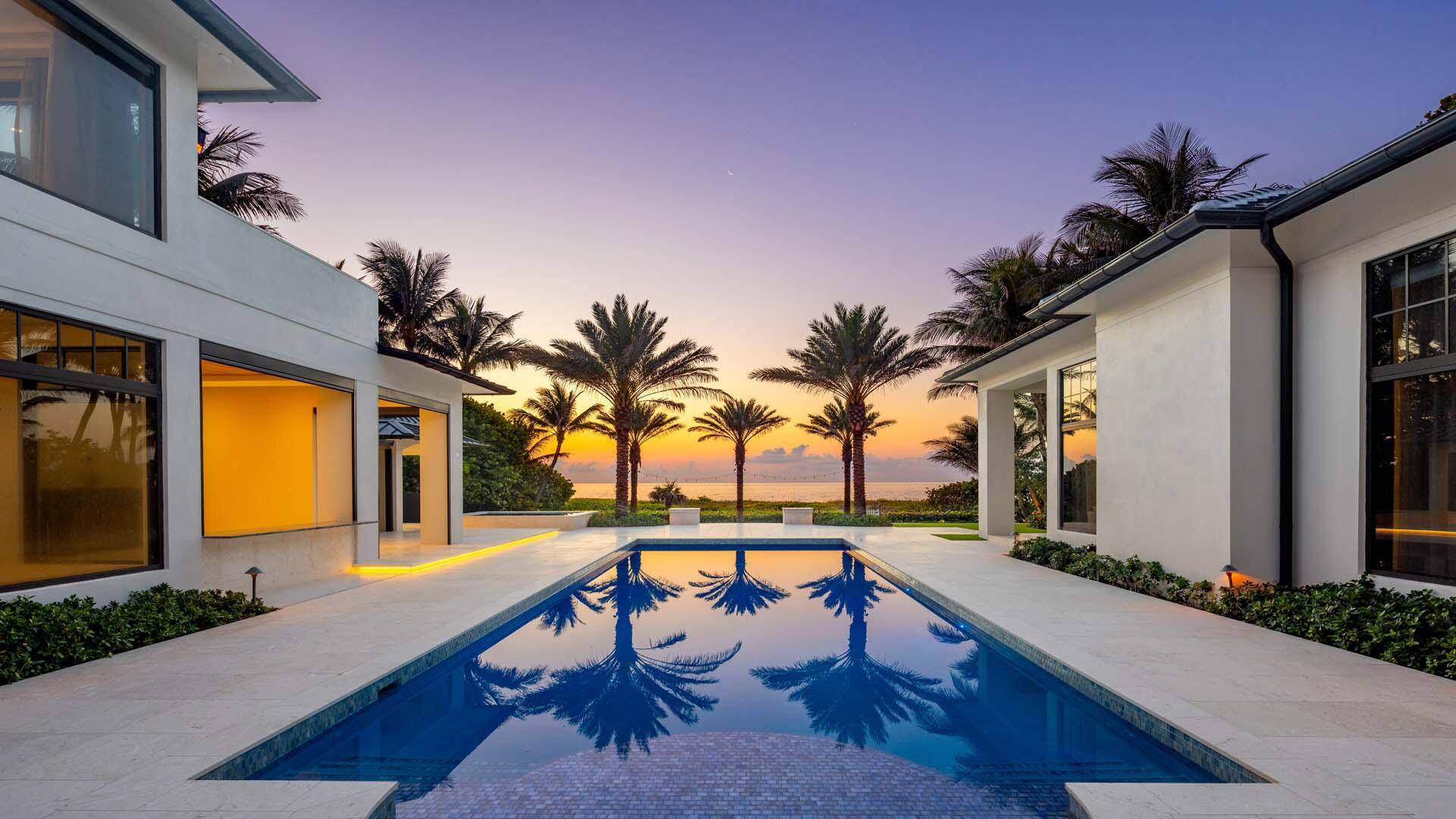 Completely renovated turnkey oceanfront estate in Delray Beach Estate Section.