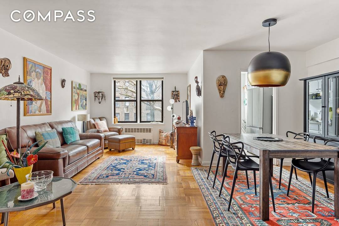 Spacious two bedroom, one and a half bath apartment in the Southridge complex in Jackson Heights.