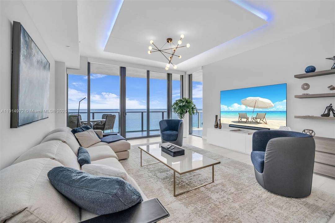 Absolutely stunning southeast corner flow through Middle PH Residence at Solemar with breathtaking 180 degree views spanning the ocean, city skyline and Intracoastal.