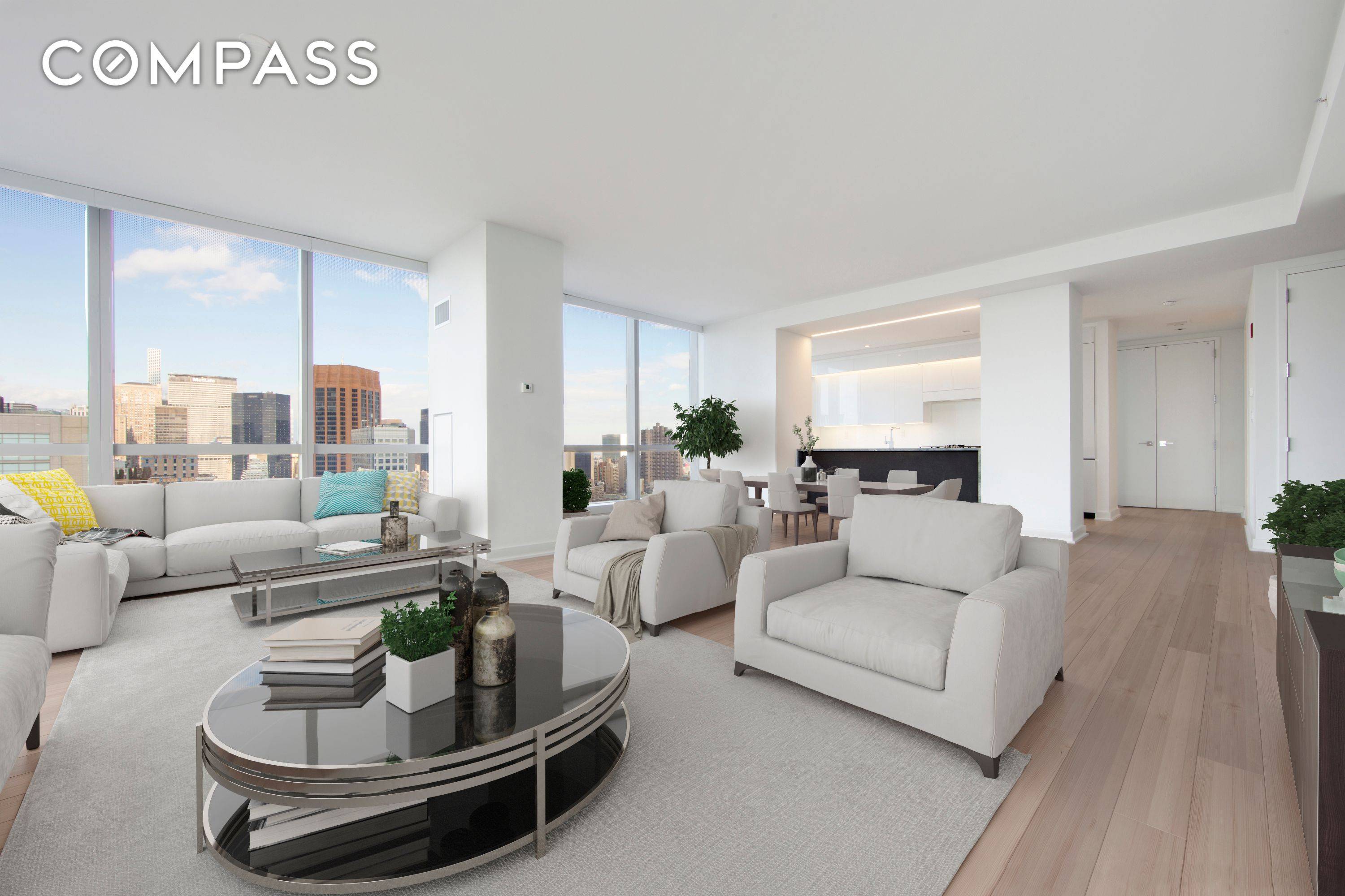 36C rests on the premier corner of the striking 400 Park Avenue South a fashionable new condominium designed by Pritzker Prize winning architect Christian de Portzamparc.