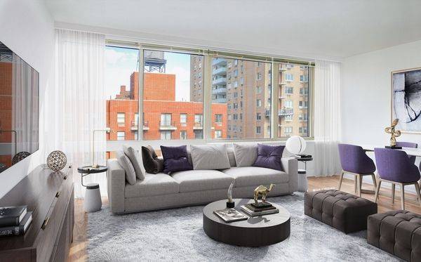 This stunning 25 story glass, steel, limestone and brick Upper East Side apartment building offers studio, one and two bedroom apartments, some of which feature terraces.