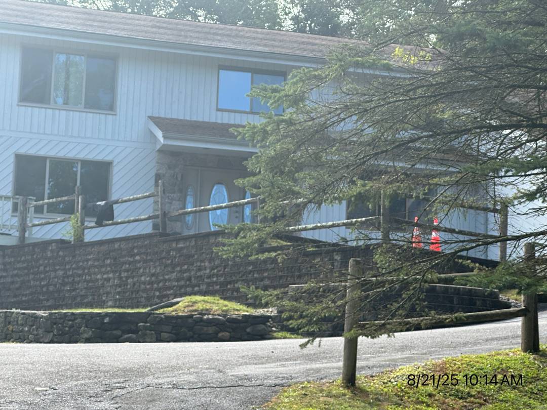 Contemporary home located on a cul de sac.