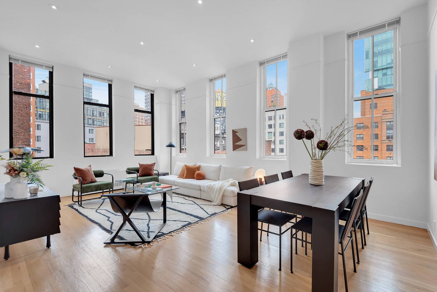 Exceptional corner 1 bedroom residence at The Petersfield, one of downtown Manhattan's most distinguished prewar condominium addresses.