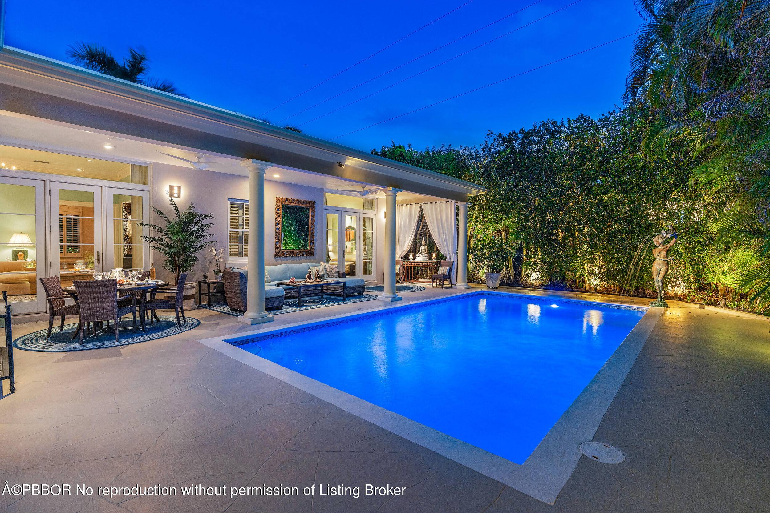 IMPRESSIVE, 1 story, Palm Beach Regency, refined amp ; updated, w approx.