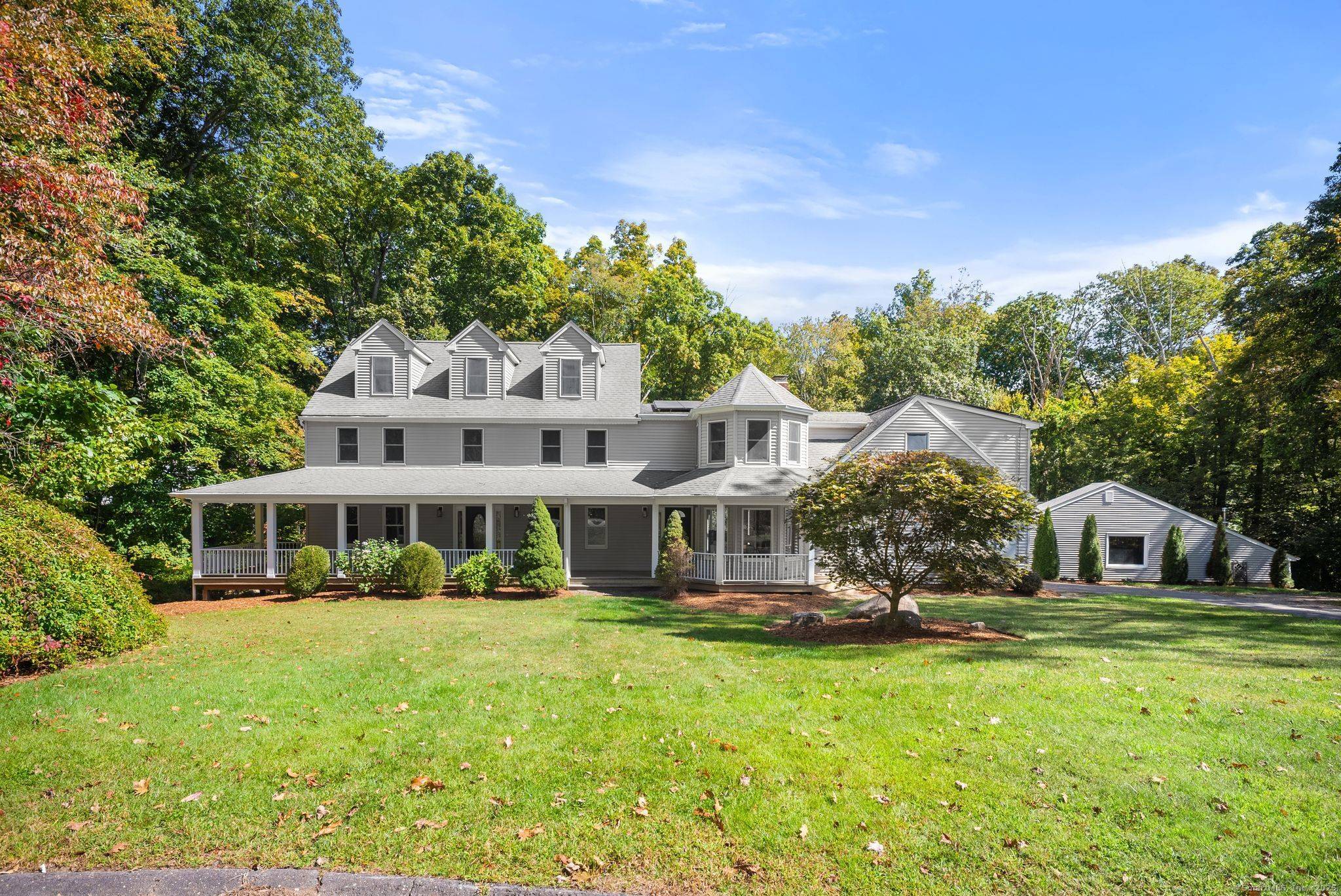 Set on a quiet cul de sac and adjacent to Blackledge Golf Course, this 12 room custom Colonial delivers space, privacy and easy indoor outdoor living.