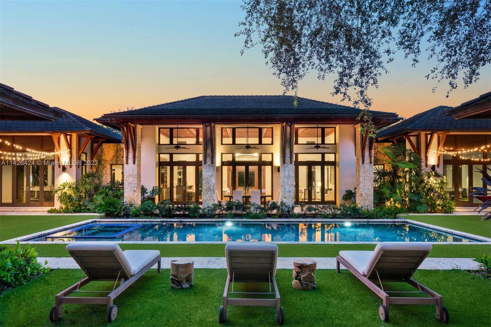 This magnificent 7, 685 SF gated residence on 35, 719 SF of lush, landscaped grounds was designed in 2015 by renowned architect Cesar Molina of CMA Design Studio.
