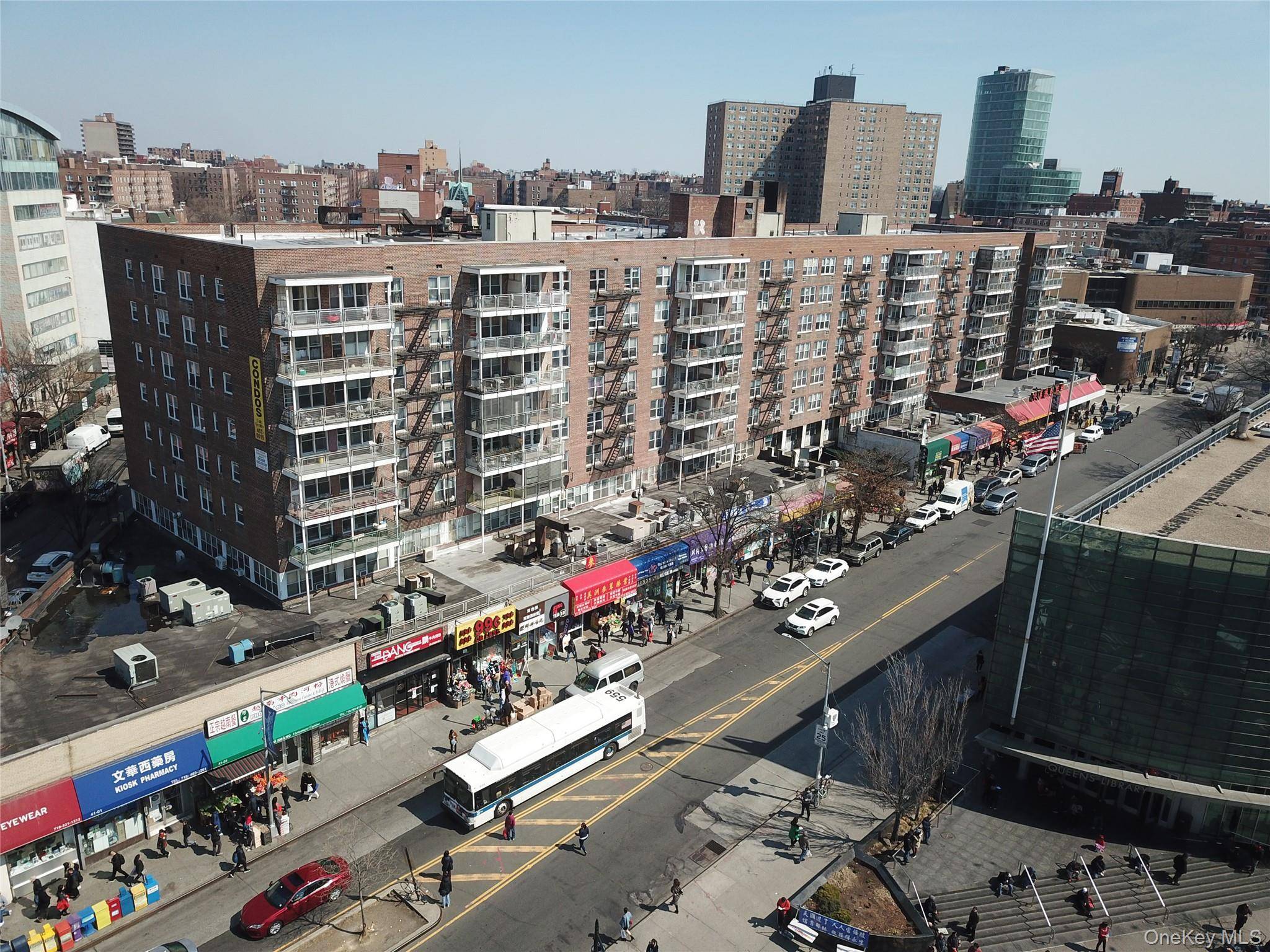 Renovated one bedroom converted into a two bedroom condominium in the heart of downtown Flushing.