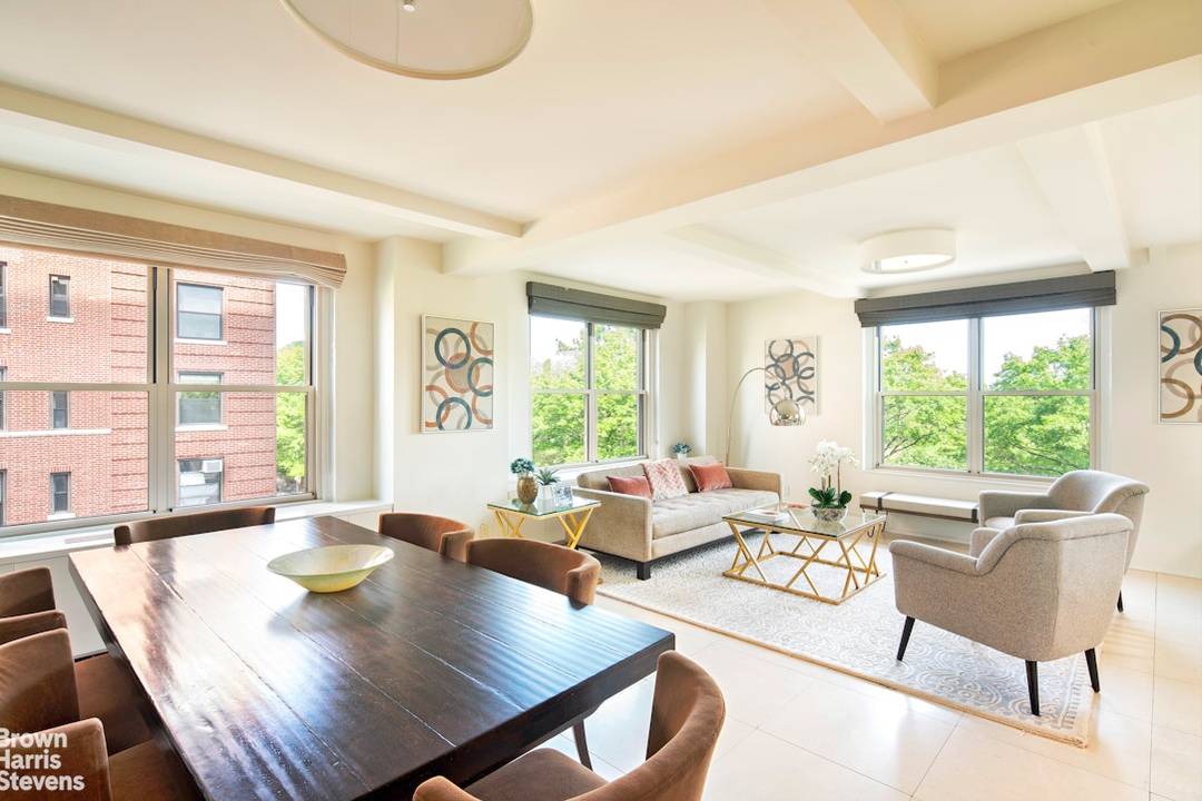 Stunning direct Central Park views through 14 large windows.