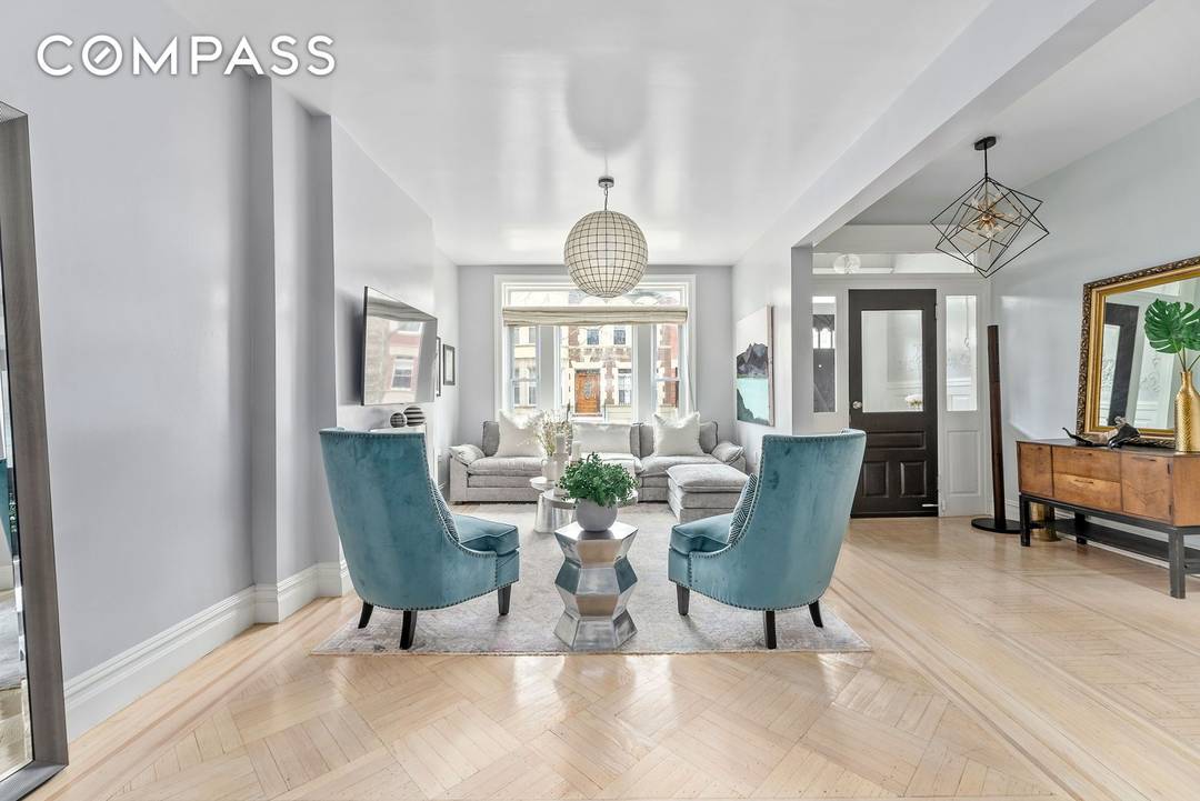 Located on one of the most charming streets in Crown Heights, this beautiful townhome is the epitome of modern elegance with 19th century details.