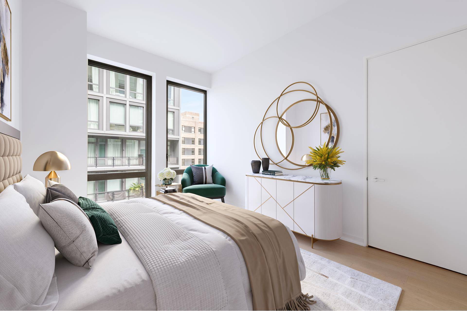 Welcome to S11A, a mint condition residence with 2 bedrooms, 2 bathrooms, 6 white oak floors and 10' ceilings.