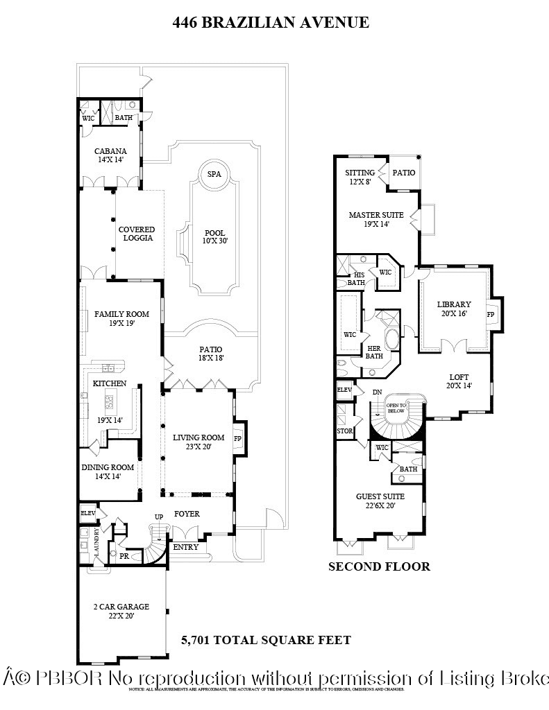 Spacious Mediterranean Townhouse in a most desirable location deep lot 171 feet provide max privacy on the highly coveted Lake block of Brazilian Avenue.