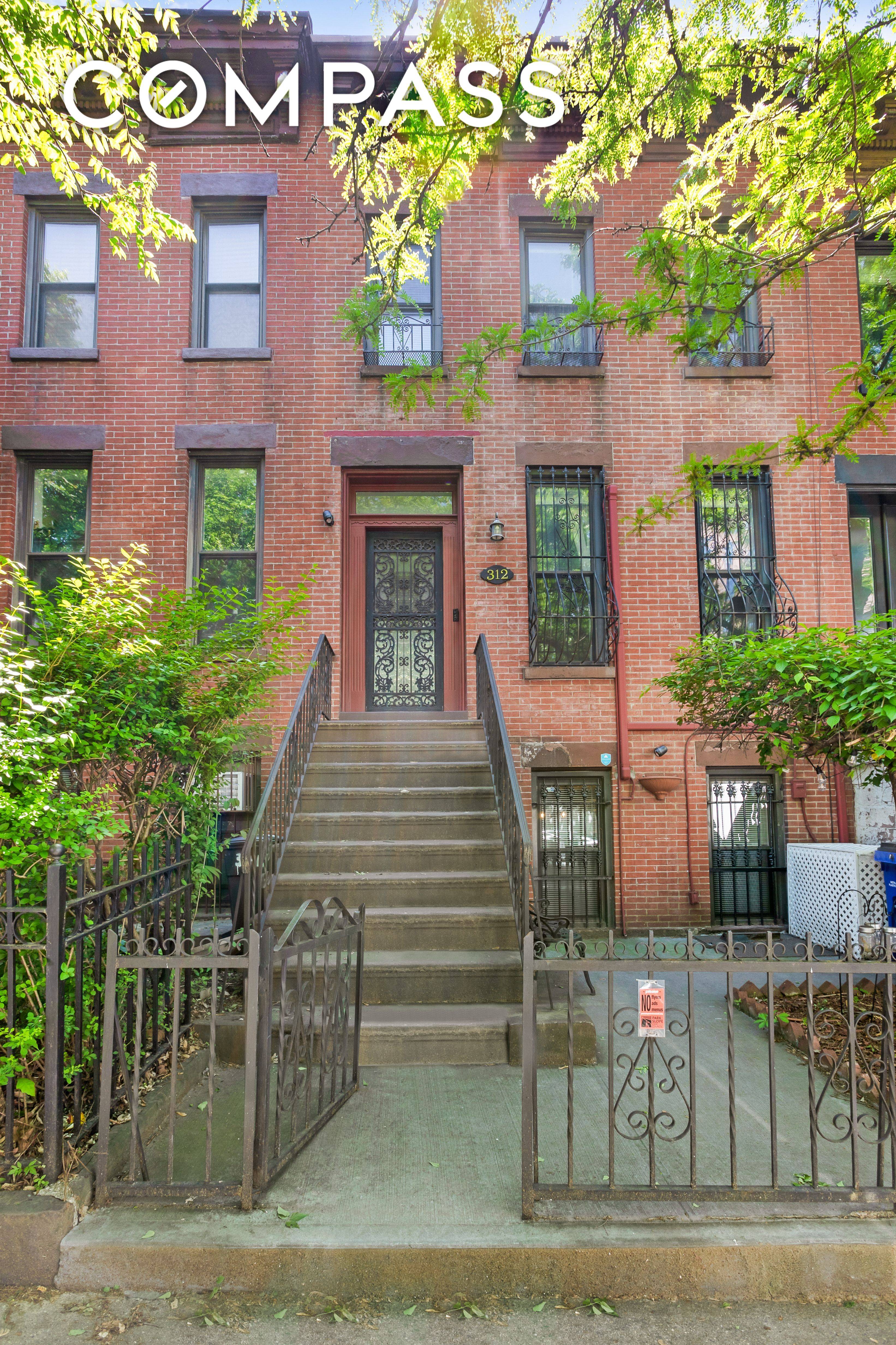 Elegant Prime Park Slope Triplex with Garden Oasis in Historic 2 family Brownstone.