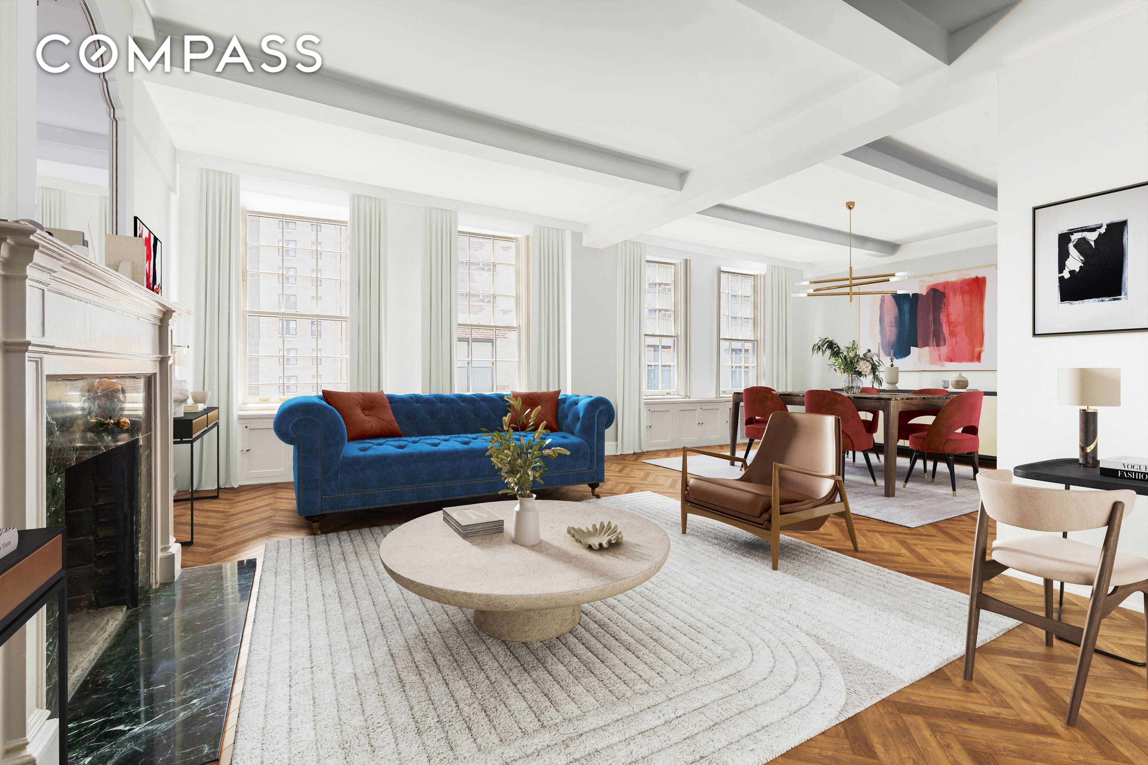 Welcome home to this gorgeous Upper East Side South facing 2 bedroom, 2 bathroom apartment with a rare working wood burning fireplace.