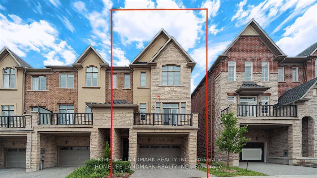inner townhome with clear view, located in the distinguished Angus Glencommunity in center of Markham ; 2700 sf with separate study media room, living room with balcony, open concept modern ...