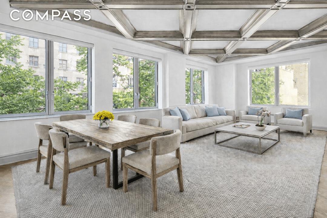 Welcome to Residence 5B at The Chatham, 181 East 65th Street a stunning three bedroom, three bathroom corner home offering serene garden views and exceptional natural light.