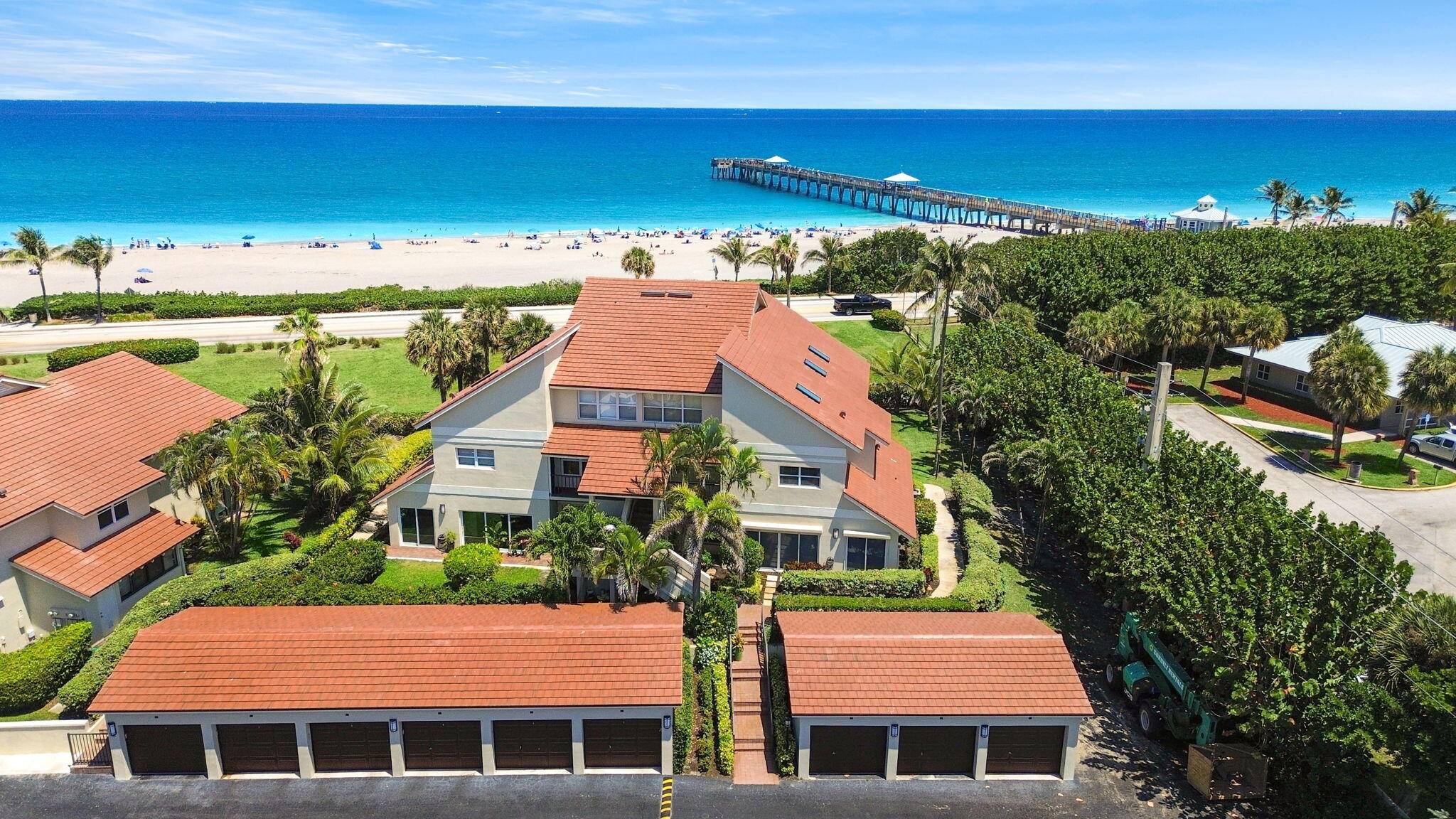 OCEAN View ! ! Gorgeous, completely renovated 2 Bed 2 Bath Garage with stunning views of the ocean and Juno Pier !