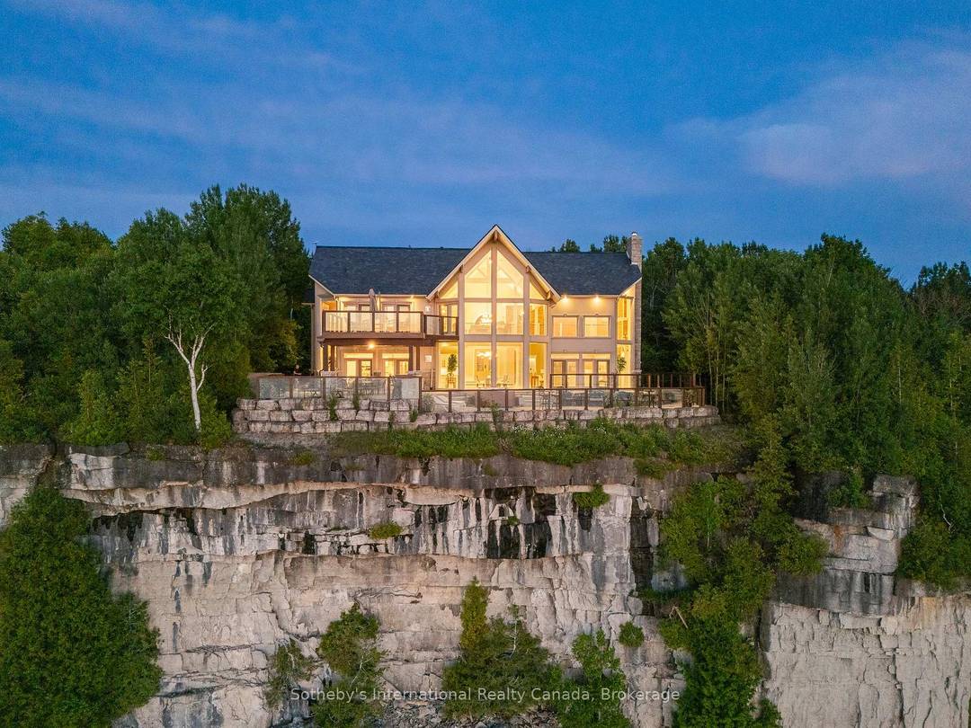 The Peninsula Perch is a 6, 418 sq ft cliffside masterpiece perched 300 ft above the turquoise waters of Georgian Bay, offering nearly 4 km of uninterrupted northwest facing views ...