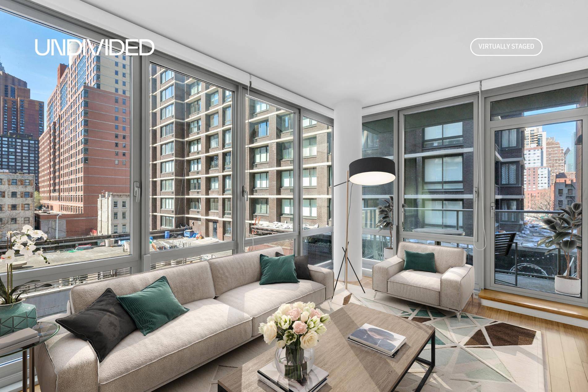 No. 8A, an approx. 885 square foot corner one bedroom apartment with north and west facing exposures with views of the Empire State Building.