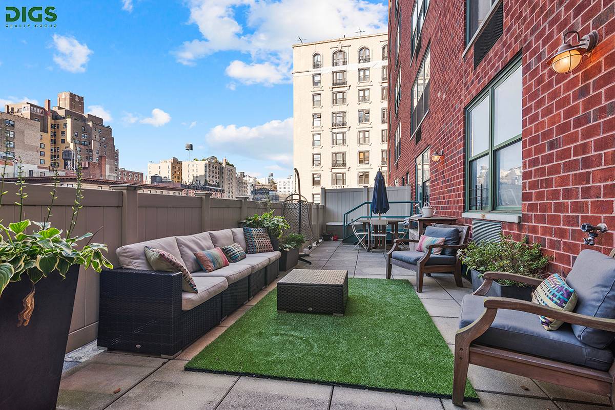 2br 2ba condo with a massive private terrace and low monthlies in the heart of the Upper West Side !