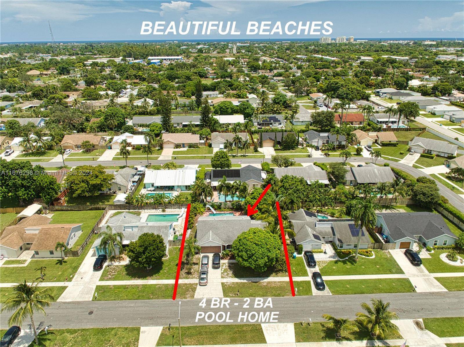 Beautiful CBS Constructed 4 Bedroom 2 Bath 2 Car Garage Pool Home, Hurricane Accordion Shutters located in Sky Lake.