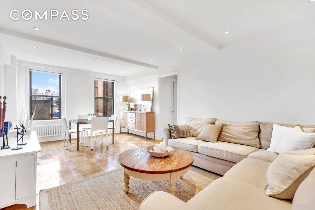 Sprawling and sun blasted West Village 1br prewar home.