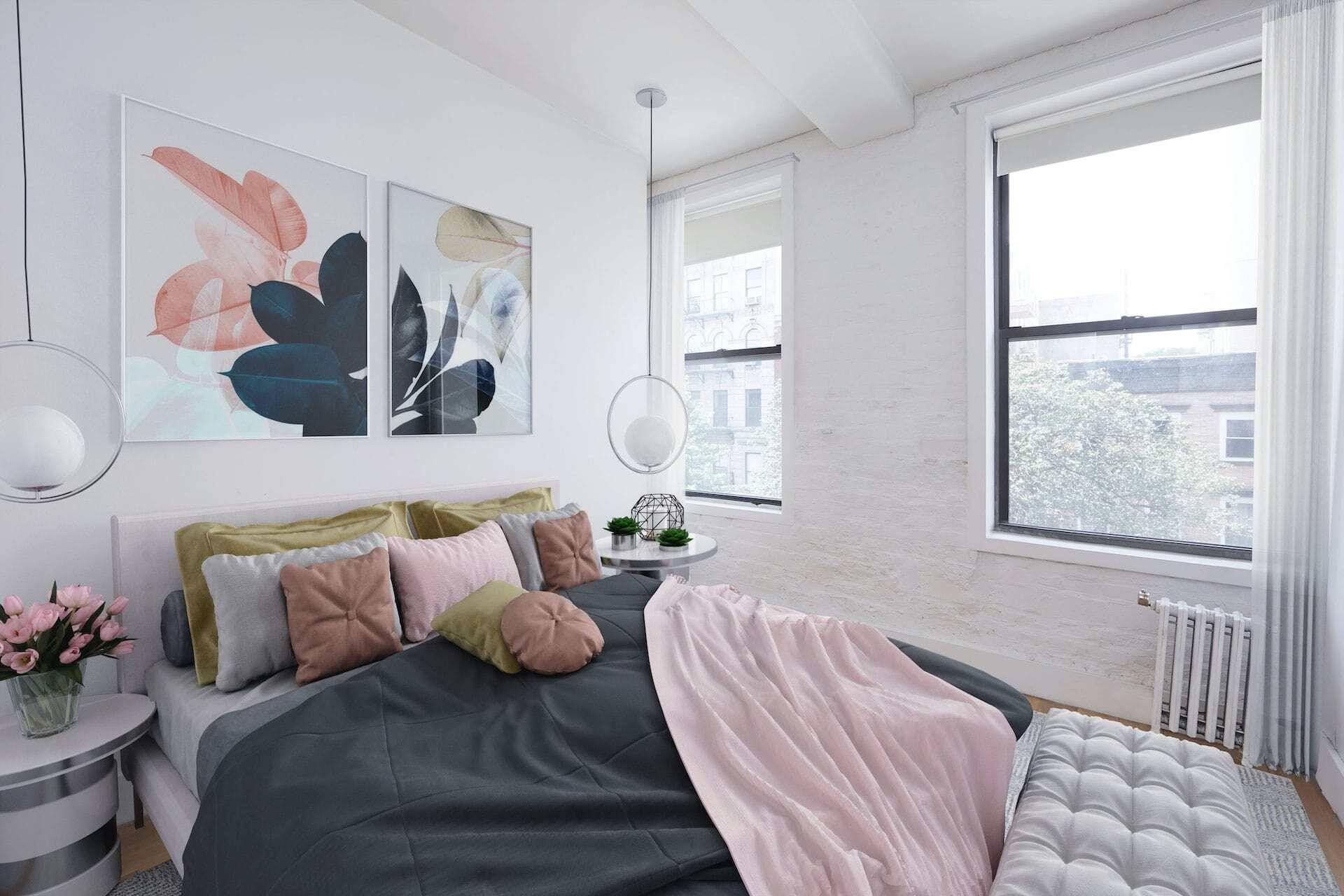 Beautiful true 3 queen sized bedrooms 2 full bathroom apartment with video Intercom, Bosch Washer Dryer in unit, dishwasher, full suite of full sized kitchen appliances, exposed brick, walk in ...