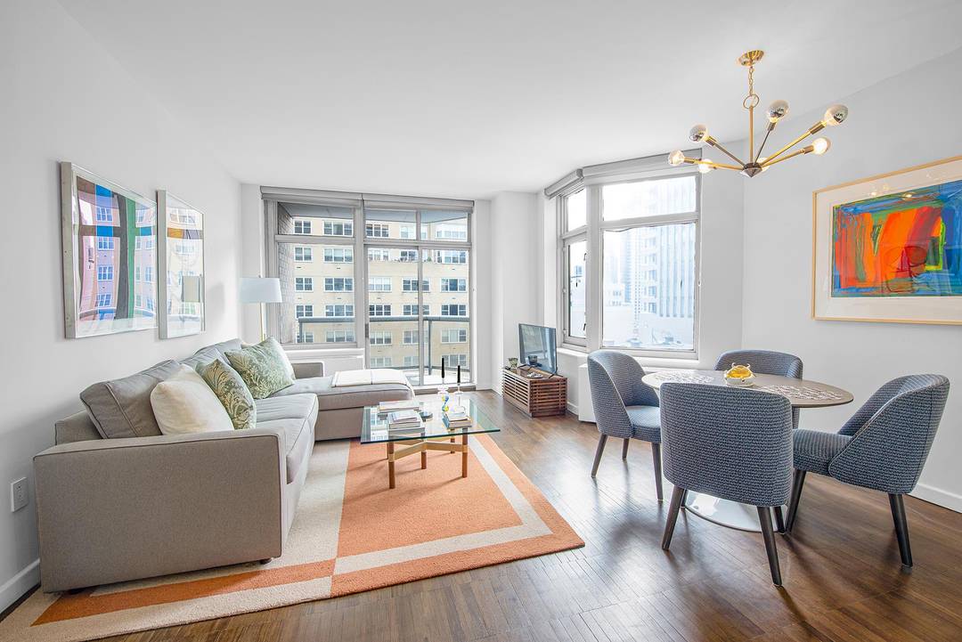 Welcome to this beautifully appointed one bedroom residence offering refined urban living in a prestigious high rise building.