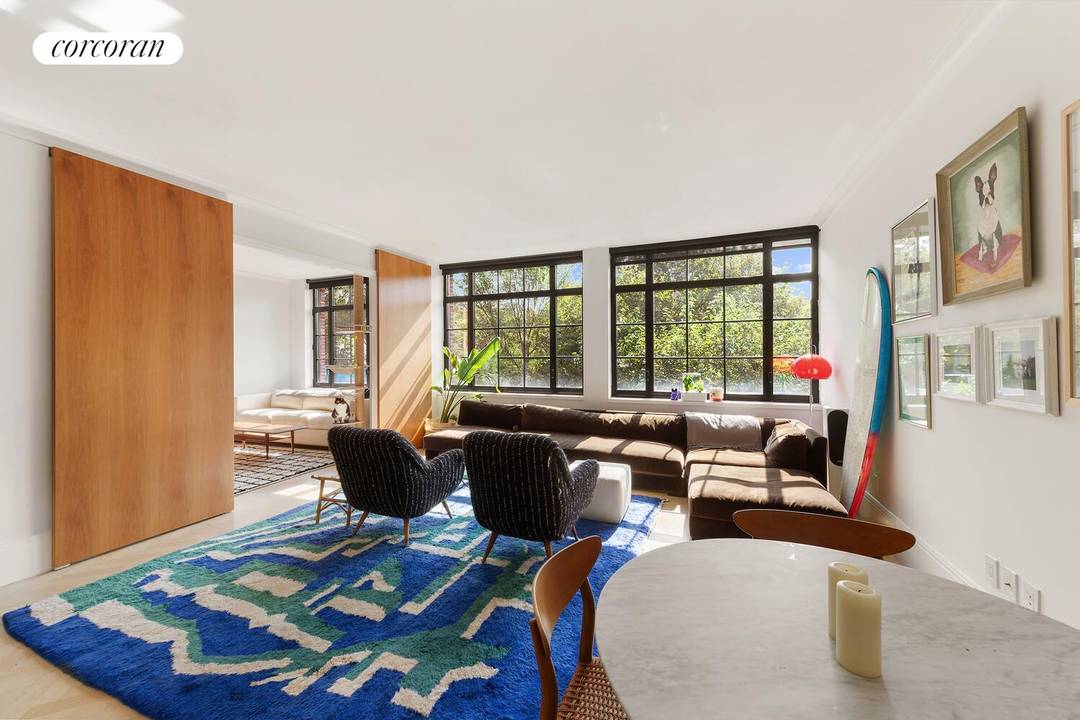 This two bedroom, two bath home perfectly melds luxury and industrial aesthetics.