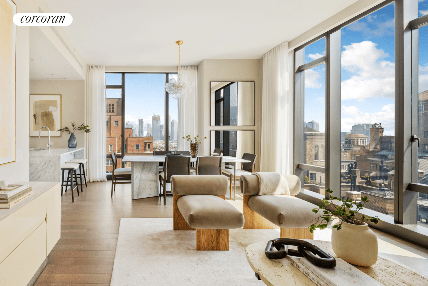 Available for immediate occupancy, Residence 27A is a stunning residence that offers expansive living.