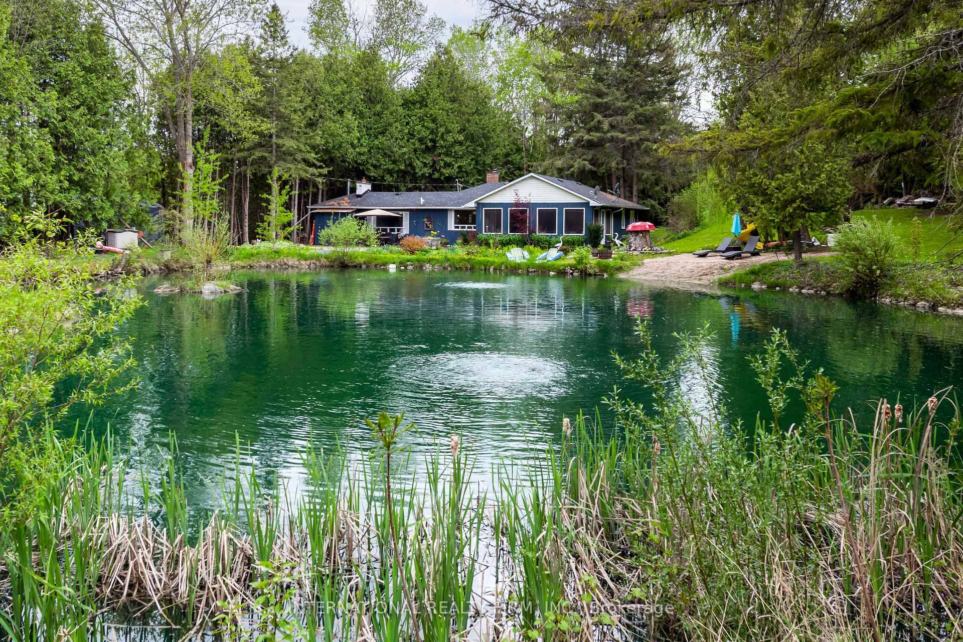 Nestled amid 2. 4 acres, this enchanting 3 bedroom, 1 and a half bathroom country bungalow offers the rare combination of unpretentious living and natural tranquility.