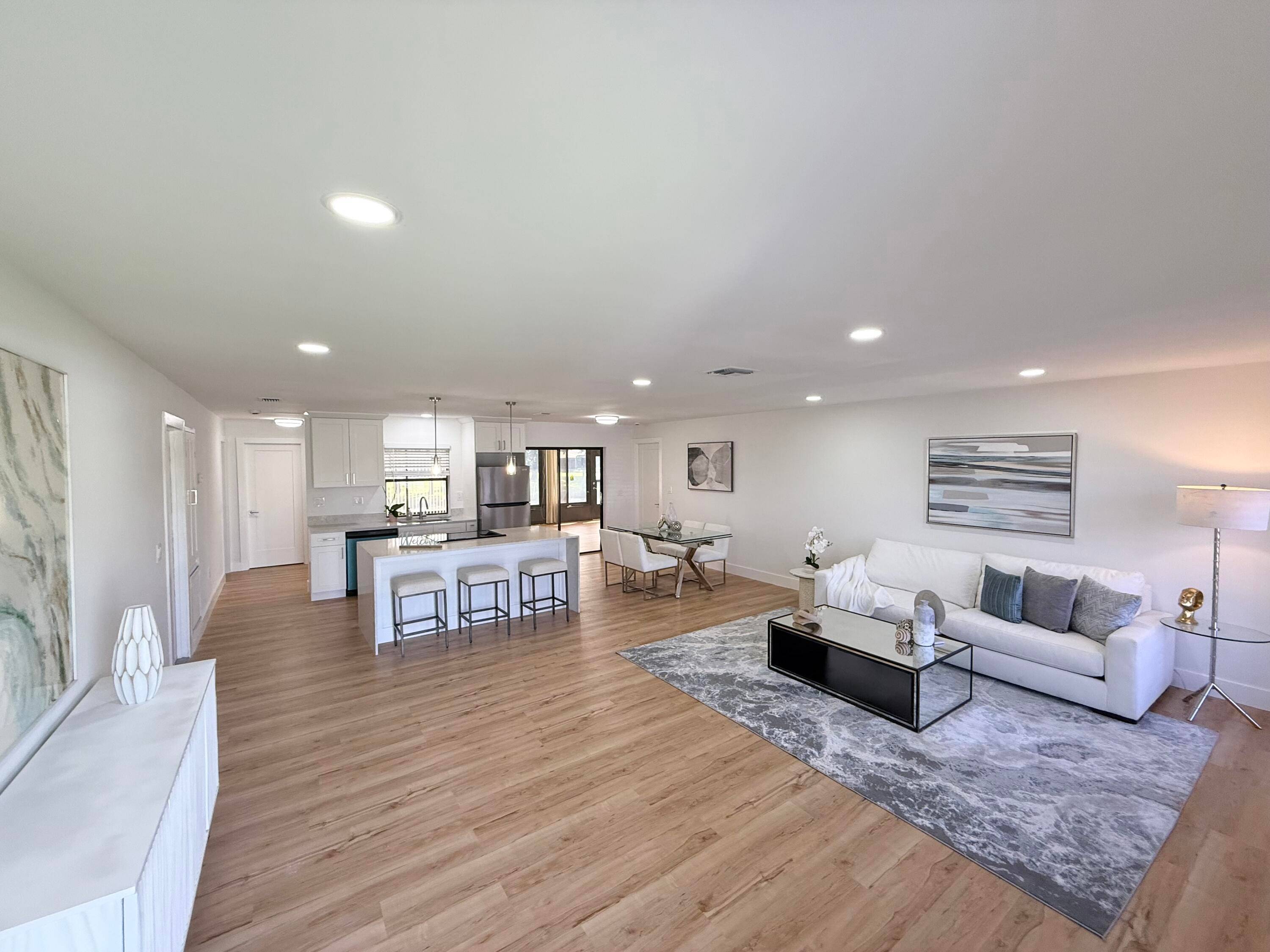 This beautiful fully renovated home sit on a huge 19, 000 square foot lot on a peaceful lake.