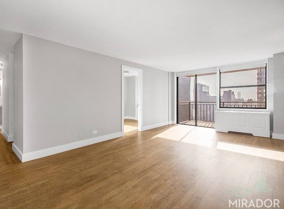 31st floor South facing renovated 2 bedroom, 1.
