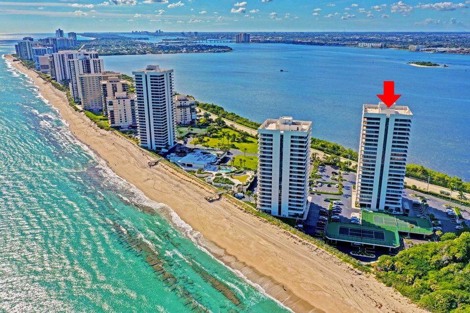 DIRECT OCEANFRONT CONDO with Unobstructed Panoramic Views Surrounded by Gorgeous Blue Turquoise Waters Overlooking the Ocean to the East and John MacArthur Park just North with Incredible Water Views from ...
