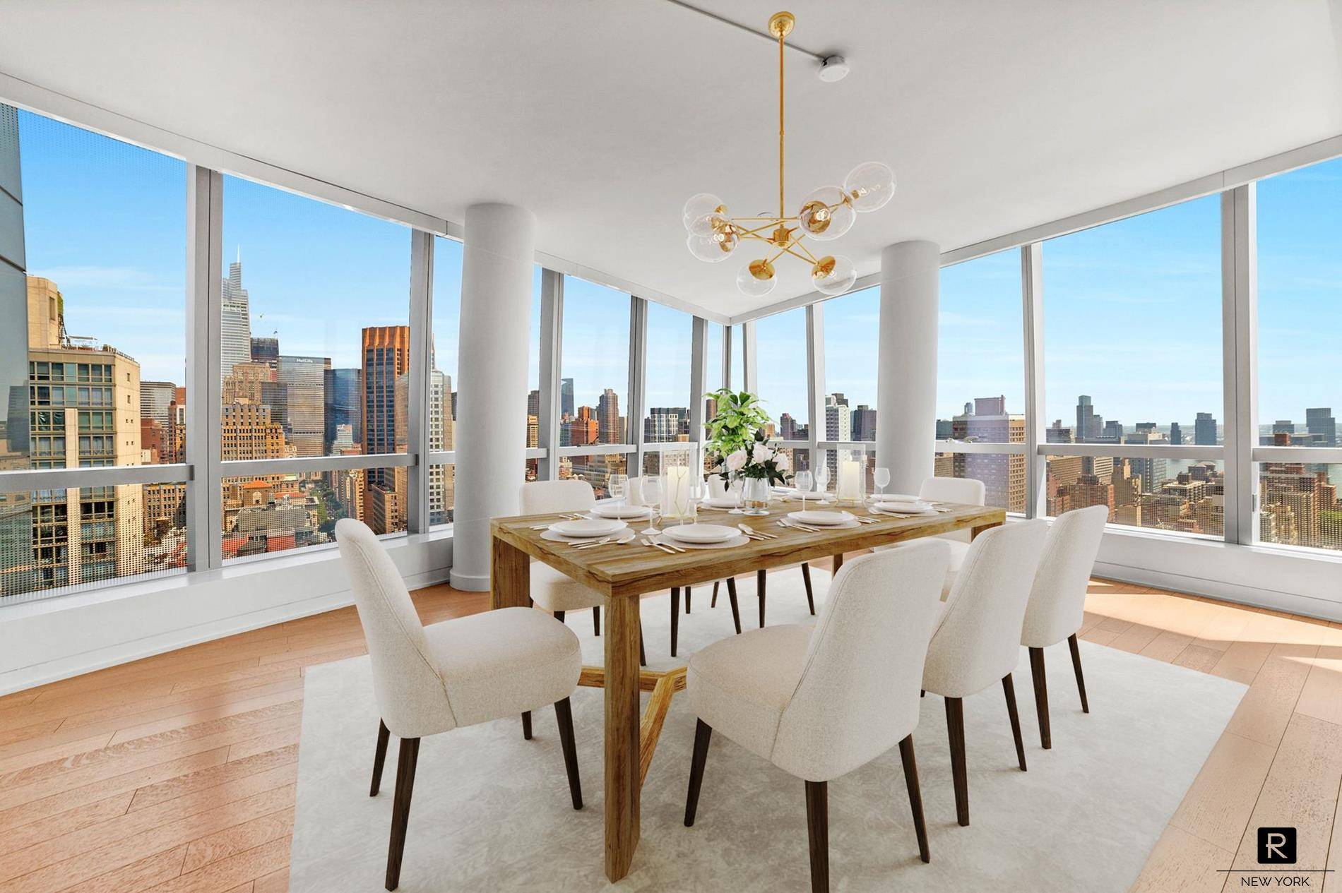 Situated high on the 30th floor on Park Avenue South this 2, 773 square foot three bedroom, three full bathroom apartment offers a unique opportunity to live in your own ...
