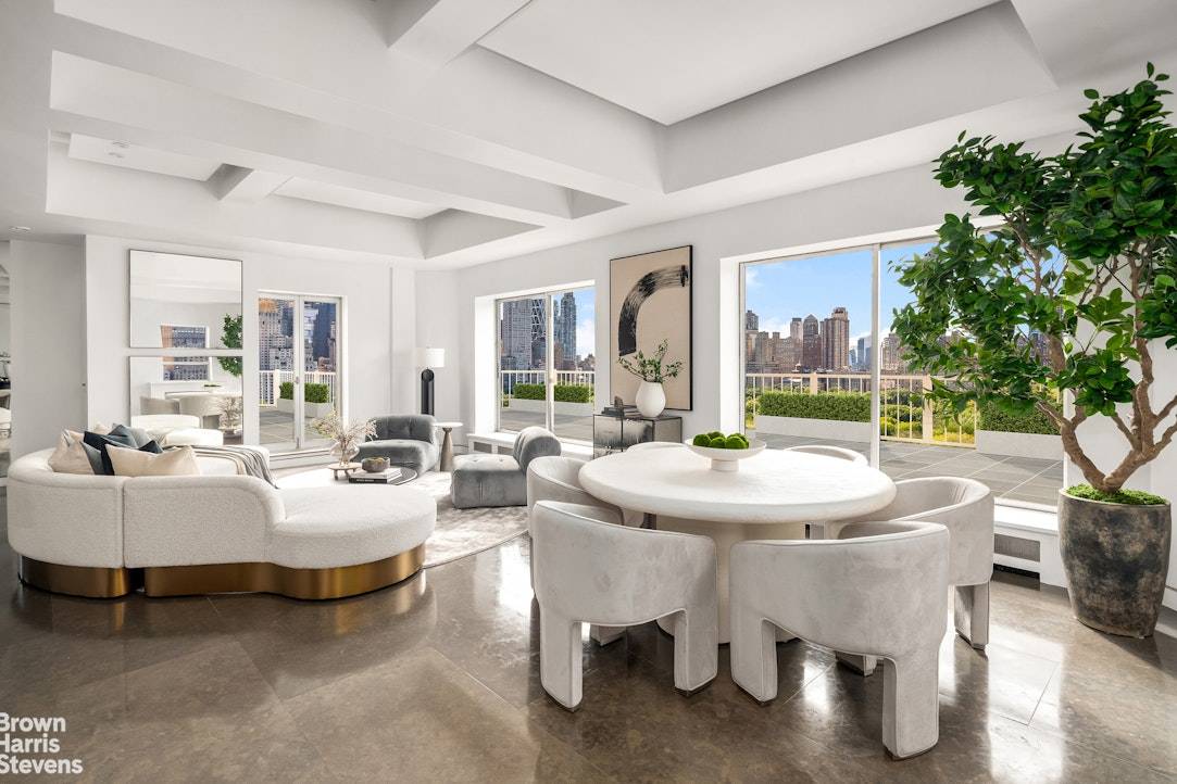 Experience jaw dropping panoramic skyline views from this extraordinary, newly listed two bedroom duplex penthouse with two floors of private terraces perched on the 20th and 21st floors and 360 ...